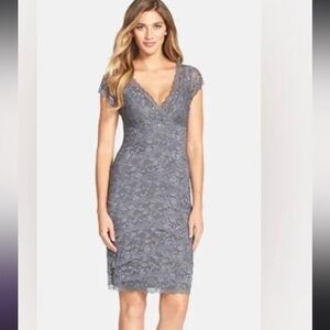 JS Collections Gray Beaded Dress